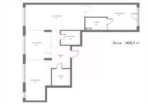 3-к квартира, вторичка, 101м2, 5/21 этаж