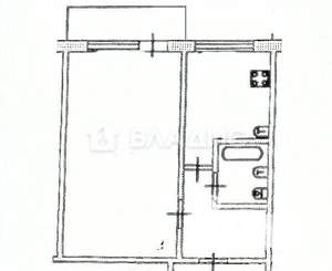 1-к квартира, вторичка, 30м2, 2/5 этаж