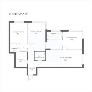 3-к квартира, вторичка, 108м2, 16/21 этаж