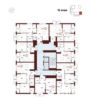 2-к квартира, вторичка, 71м2, 15/18 этаж