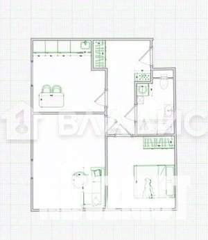 2-к квартира, вторичка, 55м2, 3/17 этаж