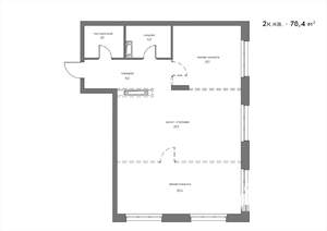 2-к квартира, вторичка, 78м2, 7/21 этаж