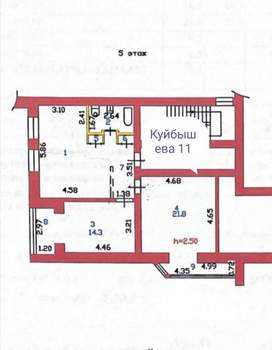 2-к квартира, вторичка, 78м2, 5/5 этаж