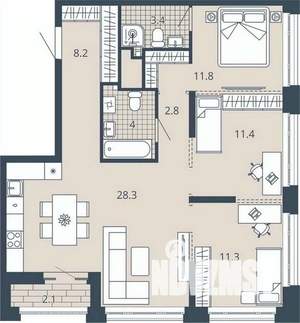 3-к квартира, вторичка, 83м2, 11/23 этаж
