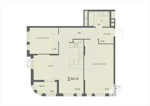2-к квартира, вторичка, 86м2, 18/18 этаж