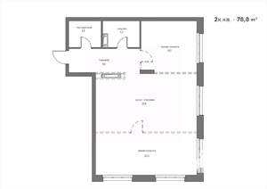 2-к квартира, вторичка, 79м2, 16/21 этаж