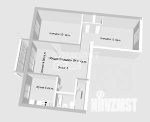 3-к квартира, вторичка, 55м2, 4/5 этаж
