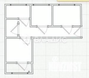 3-к квартира, вторичка, 69м2, 1/9 этаж