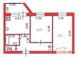 2-к квартира, вторичка, 68м2, 7/10 этаж
