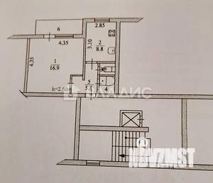 1-к квартира, вторичка, 41м2, 2/10 этаж