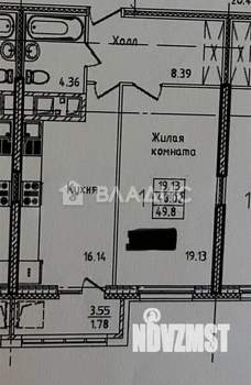 1-к квартира, вторичка, 48м2, 6/19 этаж