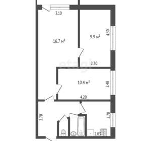 3-к квартира, вторичка, 51м2, 4/5 этаж