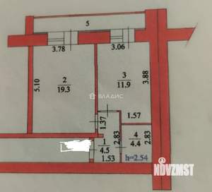 1-к квартира, вторичка, 40м2, 11/15 этаж