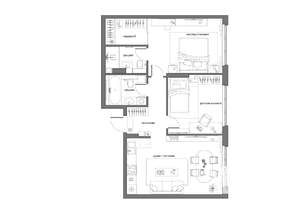 2-к квартира, вторичка, 71м2, 1/21 этаж