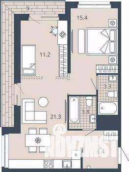 2-к квартира, вторичка, 70м2, 17/23 этаж
