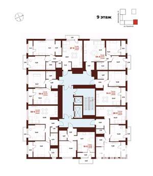 2-к квартира, вторичка, 71м2, 9/18 этаж