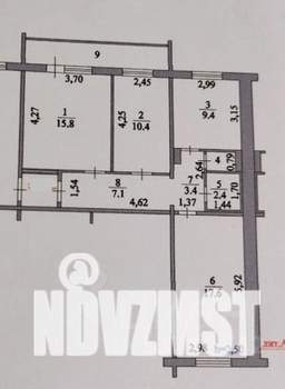 3-к квартира, вторичка, 74м2, 4/10 этаж