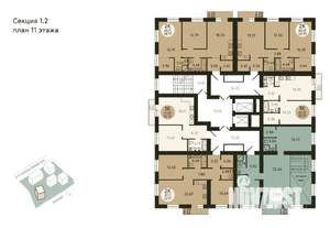 2-к квартира, вторичка, 90м2, 10/12 этаж