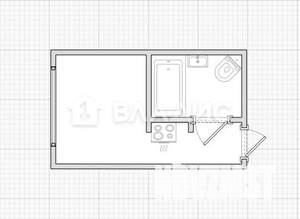 Студия квартира, вторичка, 14м2, 2/4 этаж