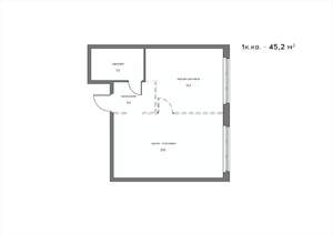 1-к квартира, вторичка, 45м2, 8/21 этаж