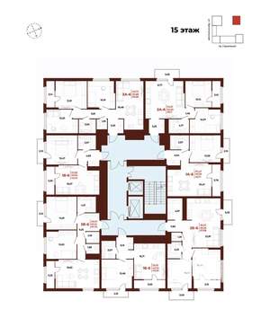 2-к квартира, вторичка, 55м2, 15/18 этаж