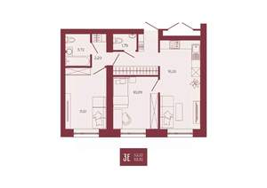 3-к квартира, вторичка, 53м2, 2/17 этаж