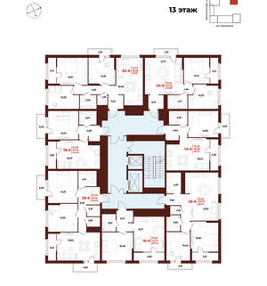 1-к квартира, вторичка, 46м2, 13/18 этаж