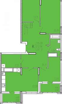 5-к квартира, сданный дом, 221м2, 17/17 этаж
