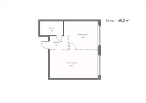 1-к квартира, вторичка, 45м2, 11/21 этаж