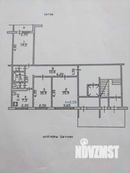 3-к квартира, вторичка, 67м2, 1/9 этаж
