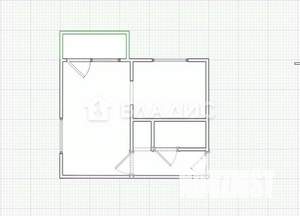1-к квартира, вторичка, 30м2, 4/5 этаж