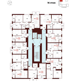 2-к квартира, вторичка, 65м2, 16/18 этаж