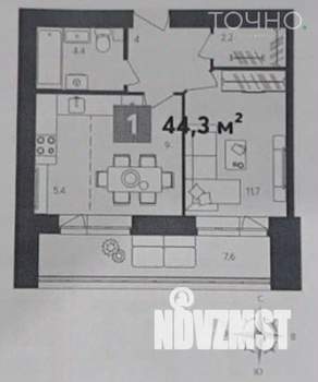 1-к квартира, вторичка, 41м2, 14/14 этаж