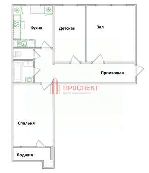 3-к квартира, вторичка, 68м2, 6/10 этаж