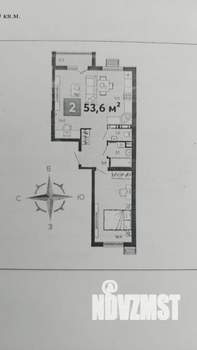 2-к квартира, вторичка, 54м2, 9/16 этаж