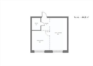 1-к квартира, вторичка, 45м2, 17/21 этаж