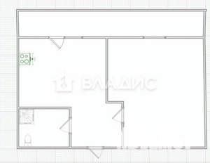 1-к квартира, вторичка, 40м2, 1/10 этаж