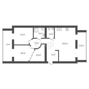 3-к квартира, вторичка, 94м2, 6/12 этаж