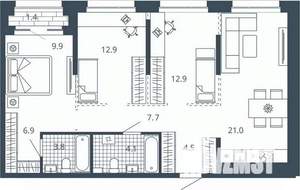 3-к квартира, вторичка, 86м2, 14/24 этаж