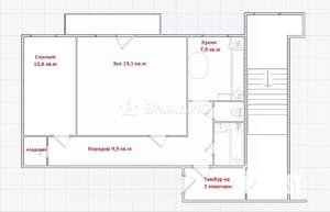 2-к квартира, вторичка, 53м2, 6/8 этаж