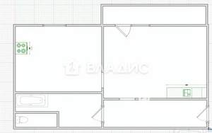 1-к квартира, вторичка, 55м2, 9/10 этаж