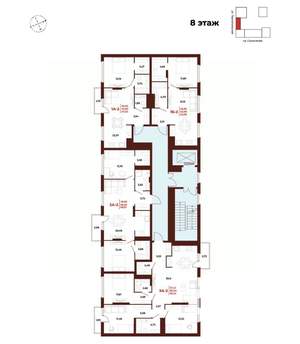1-к квартира, вторичка, 46м2, 8/18 этаж