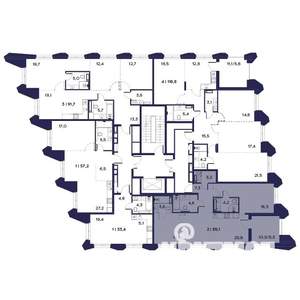 2-к квартира, вторичка, 85м2, 11/23 этаж