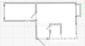 2-к квартира, вторичка, 45м2, 2/5 этаж