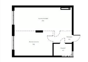 1-к квартира, вторичка, 56м2, 20/23 этаж