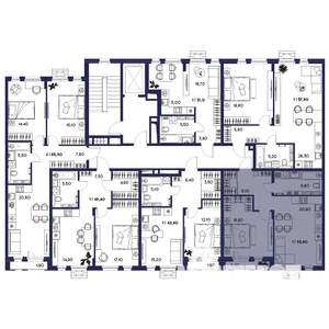 1-к квартира, вторичка, 56м2, 4/16 этаж