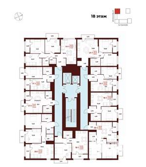 2-к квартира, вторичка, 66м2, 18/18 этаж