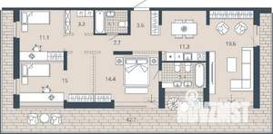 3-к квартира, вторичка, 117м2, 13/23 этаж