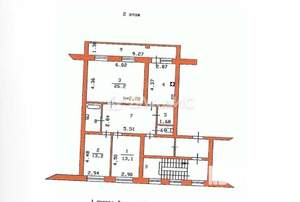 3-к квартира, вторичка, 90м2, 2/3 этаж