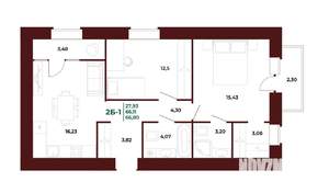 2-к квартира, вторичка, 68м2, 10/17 этаж
